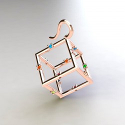 Pendientes cubo color ( RF...