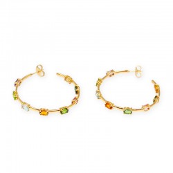 Pendientes argollas color...