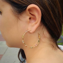 Pendientes argollas color... 2