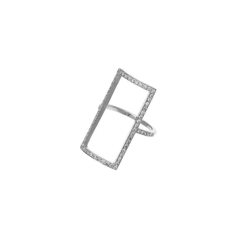 Sortija Rectángulo Diamantes (RF 00013S)