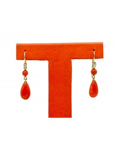 Pendientes de oro con coral... 2
