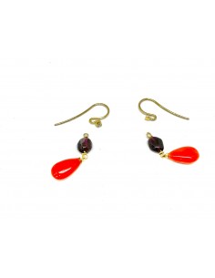 Pendientes de oro con coral... 2