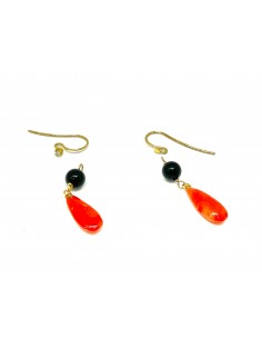 Pendientes de oro con coral... 2