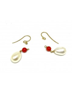 Pendientes de oro con coral... 2