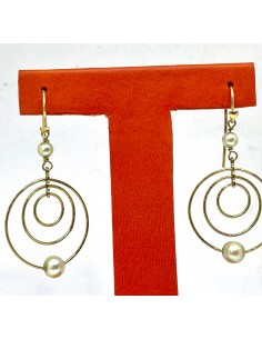 Pendientes de oro con aros...